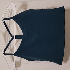 Beyond Yoga Women's Spacedye Slim Racerback Cropped Tank In Deep Sea